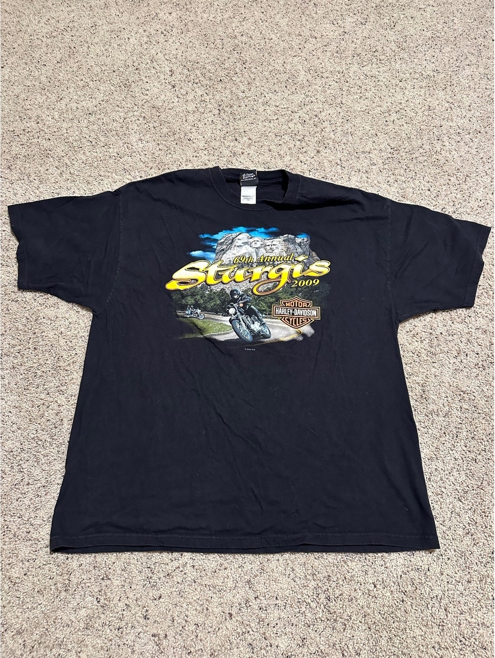 2009 Sturgis Harley-Davidson Motorcycles Black T-Shirt 2XL